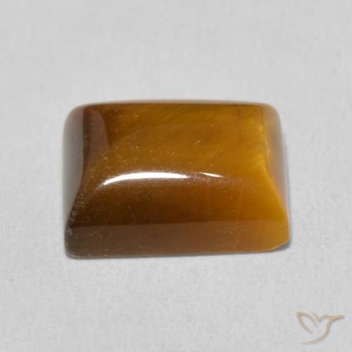6.15 карата, натуральный Medium Light-Brown Тигровый глаз, Огранка Багет, Непрозрачный