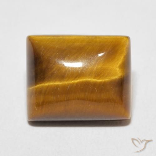 6.24ct Натуральный Желтовато-коричневый Тигровый глаз, Огранка Багет, Непрозрачный