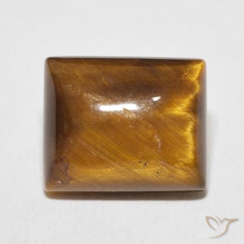 6.06ct Натуральный Золотисто-коричневый Тигриный Глаз, Огранка Багет, Непрозрачный