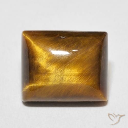 6.24ct Натуральный Теплый коричневый Тигриный Глаз, Огранка Багет, Непрозрачный