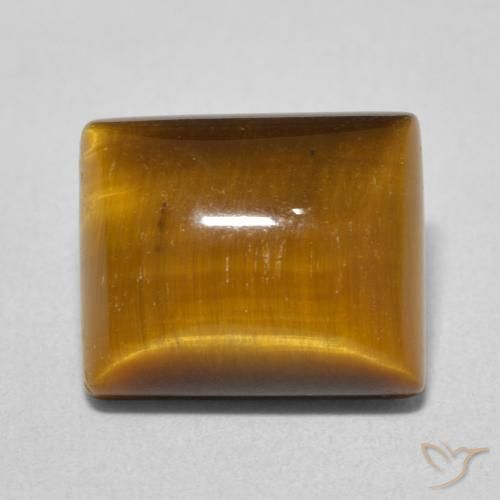 6.23ct Натуральный Золотисто-коричневый Тигриный Глаз, Огранка Багет, Непрозрачный