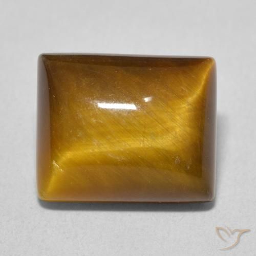 6.16ct Натуральный Medium Light-Brown Тигриный Глаз, Огранка Багет, Непрозрачный