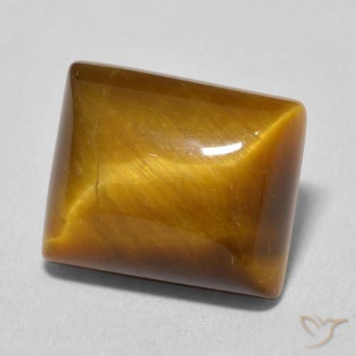 6.18 карата, натуральный Medium Light-Brown Тигровый глаз, Огранка Багет, Непрозрачный