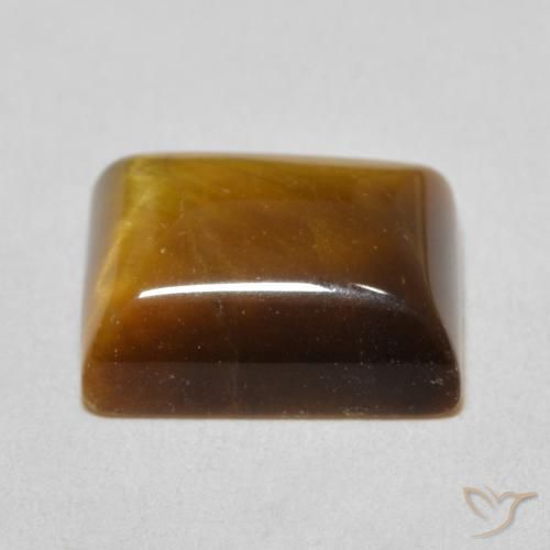 6.18 карата, натуральный Medium Light-Brown Тигровый глаз, Огранка Багет, Непрозрачный
