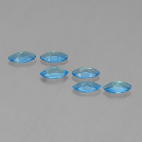 2.81 карата, натуральный Свисс-Блю Топаз, Маркиза, VVS-VS