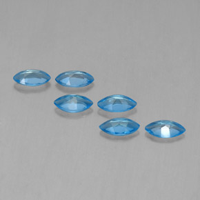 2.63 карата, натуральный Свисс-Блю Топаз, Маркиза, VVS-VS