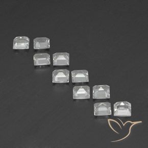 3.88 карата, натуральный Теплый белый Топаз, Квадрат, VVS-VS