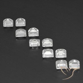 5.27 карата, натуральный Ясно Белый Топаз, Квадрат, VVS-VS