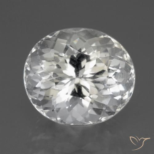 3.71ct Натуральный Белый Топаз, Овал, VVS-VS
