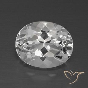 4.62ct Натуральный Ясно Белый Топаз, Овал, VVS-VS