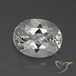 4.13ct Натуральный Ясно Белый Топаз, Овал, VVS-VS
