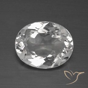 4.00ct Натуральный Ясно Белый Топаз, Овал, VVS-VS