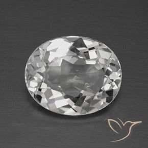4.08ct Натуральный Ясно Белый Топаз, Овал, Чистота VVS