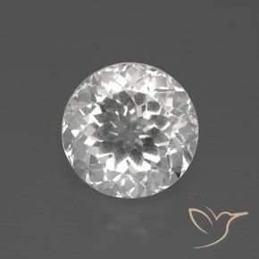 5.22ct Натуральный Ясно Белый Топаз, Круглый, Чистота VS