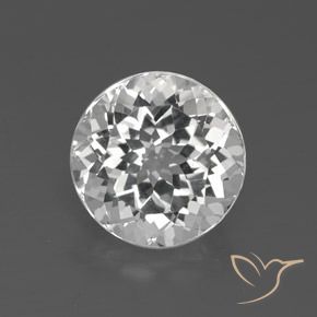 4.34ct Натуральный Ясно Белый Топаз, Круглый, VVS-VS