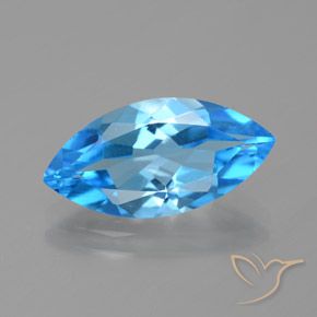 4.31ct Натуральный Свисс-Блю Топаз, Маркиза, VVS-VS
