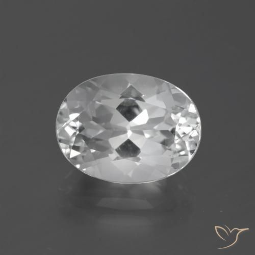 5.35ct Натуральный Белый Топаз, Овал, Чистота VVS