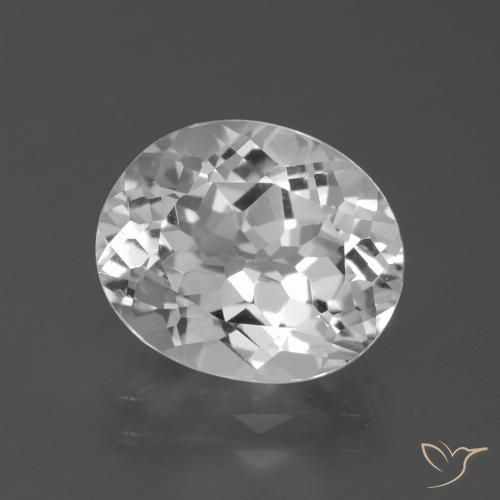 5.63ct Натуральный Белый Топаз, Овал, VVS-VS