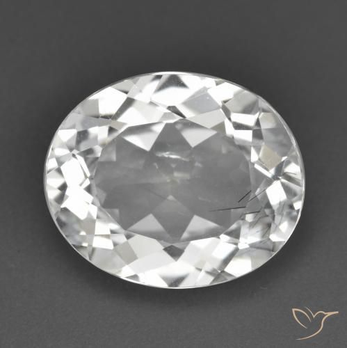 5.73ct Натуральный Белый Топаз, Овал, Чистота VS