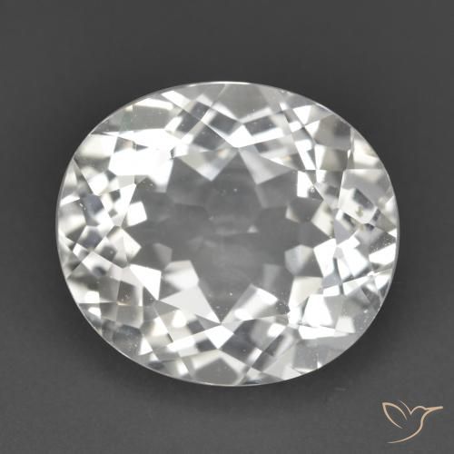 5.46ct Натуральный Белый Топаз, Овал, VVS-VS