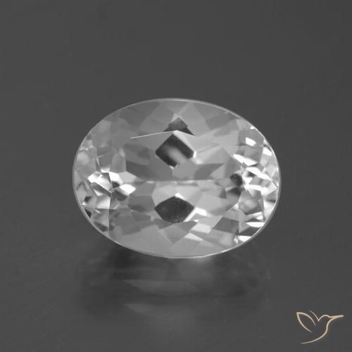 5.36ct Натуральный Ясно Белый Топаз, Овал, Чистота VVS
