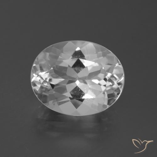 5.40ct Натуральный Ясно Белый Топаз, Овал, Чистота VS