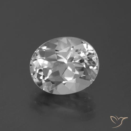5.05ct Натуральный Ясно Белый Топаз, Овал, Чистота VVS