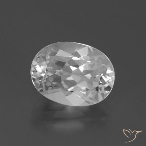 4.75ct Натуральный Белый Топаз, Овал, Чистота VVS