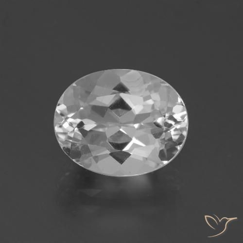 4.55ct Натуральный Ясно Белый Топаз, Овал, VVS-VS