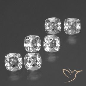 2.95 карата, натуральный Ясно Белый Топаз, Подушка, VVS-VS