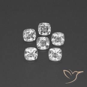 2.94 карата, натуральный Ясно Белый Топаз, Подушка, VVS-VS