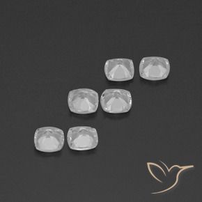 2.70 карата, натуральный Ясно Белый Топаз, Подушка Крой, VVS-VS