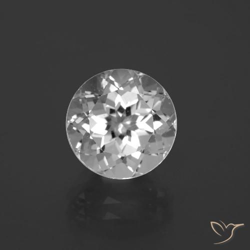 4.84ct Натуральный Ясно Белый Топаз, Круглый, VVS-VS