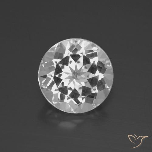 4.50ct Натуральный Ясно Белый Топаз, Круглый, VVS-VS