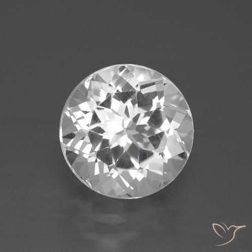 3.51ct Натуральный Белый Топаз, Круглый, VVS-VS