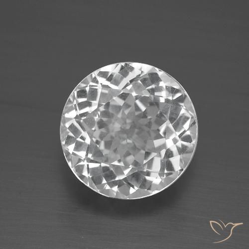 3.68ct Натуральный Белый Топаз, Круглый, VVS-VS