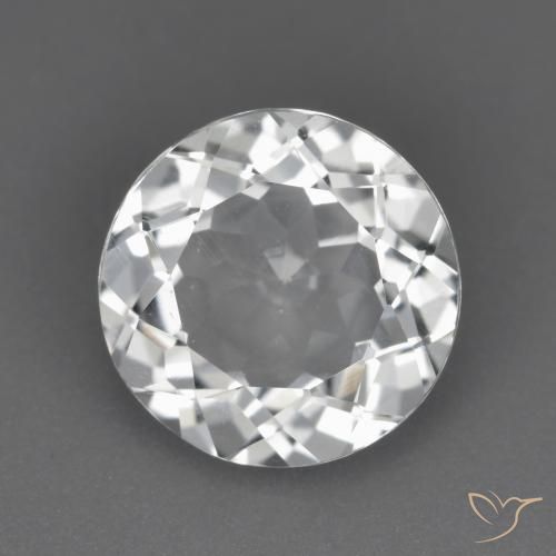 3.08ct Натуральный Ясно Белый Топаз, Круглый, Чистота VS