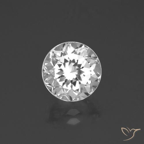 3.69ct Натуральный Белый Топаз, Круглый, VVS-VS