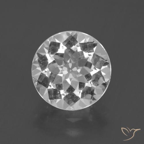 4.83ct Натуральный Ясно Белый Топаз, Круглый, VVS-VS