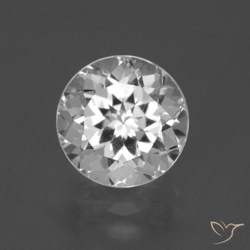 4.89ct Натуральный Ясно Белый Топаз, Круглый, VVS-VS