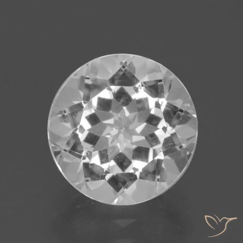 4.33ct Натуральный Ясно Белый Топаз, Круглый, VVS-VS