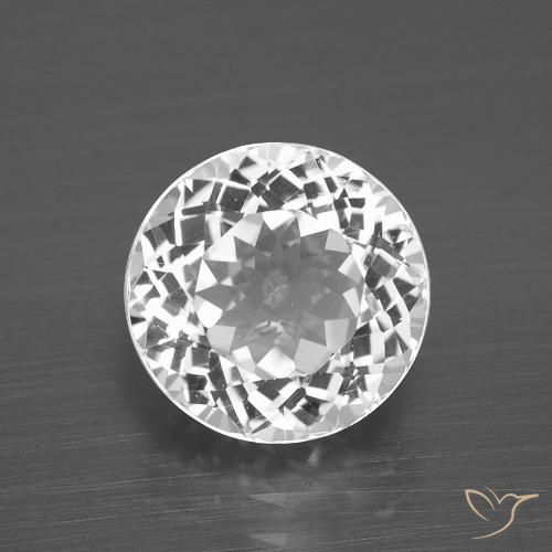 4.49ct Натуральный Ясно Белый Топаз, Круглый, VVS-VS