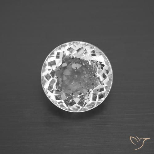 4.30ct Натуральный Белый Топаз, Круглый, Чистота VS