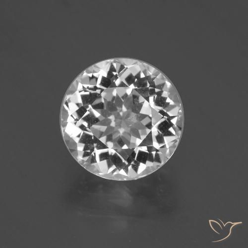 4.59ct Натуральный Ясно Белый Топаз, Круглый, VVS-VS