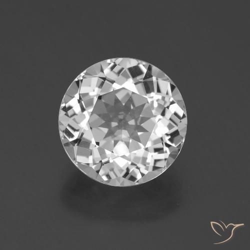 4.75ct Натуральный Ясно Белый Топаз, Круглый, VVS-VS