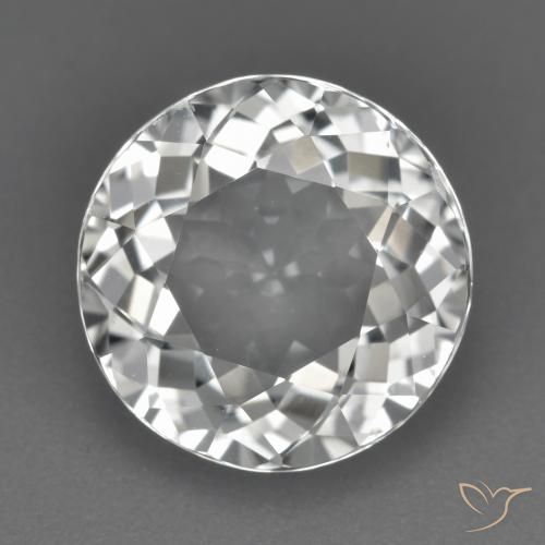 5.08ct Натуральный Ясно Белый Топаз, Круглый, VVS-VS