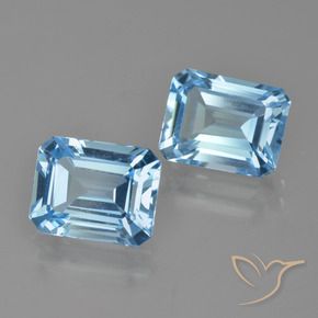 5.93 карата, натуральный Небесно Голубой Топаз, Октагон / Изумрудная Огранка, VVS-VS