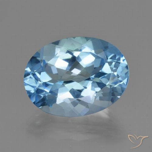 20.49ct Натуральный Свисс-Блю Топаз, Овал, Чистота VVS