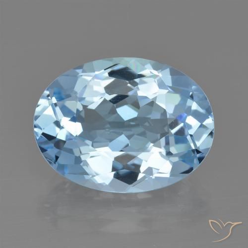 21.80ct Натуральный Небесно Голубой Топаз, Овал, Чистота VVS