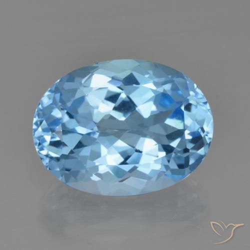 23.58ct Натуральный Свисс-Блю Топаз, Овал, Чистота VVS